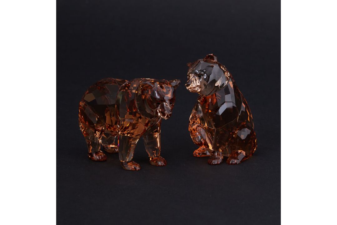 Swarovski Crystal Glass, 'Bear Cubs' 2017, boxed.