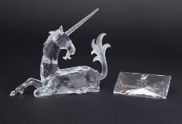 Swarovski Crystal Glass, Annual Edition 1996 'Fabulous Creatures - The Unicorn' together with