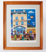 Brian Pollard 'The Dolphin' signed edition print framed and glazed.