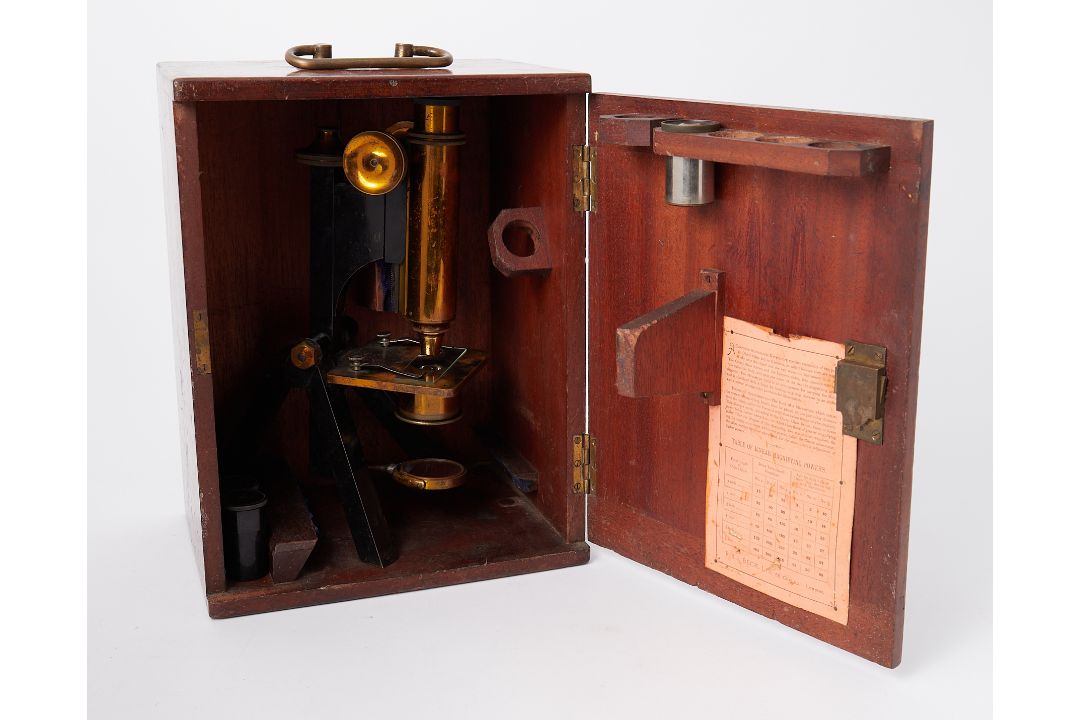 A boxed microscope marked R & J Beck of London. - Image 2 of 2