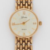 A 9ct yellow gold Geneve wristwatch with 9ct yellow gold bracelet, 16.3gm.