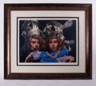 Robert Lenkiewicz (1941-2002) 'Painter with Mary - Project 14' Paper Crowns, signed limited