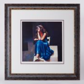 Robert Lenkiewicz (1941-2002) 'Karen Seated' signed ,limited edition print 246/500, 38cm x 38cm,