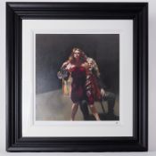 Robert Lenkiewicz (1941-2002) 'Painter with Janine Pecorini St.Antony theme' signed limited