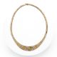 An 18ct gold three coloured feather necklace, approx 30.4g. - Image 1 of 2