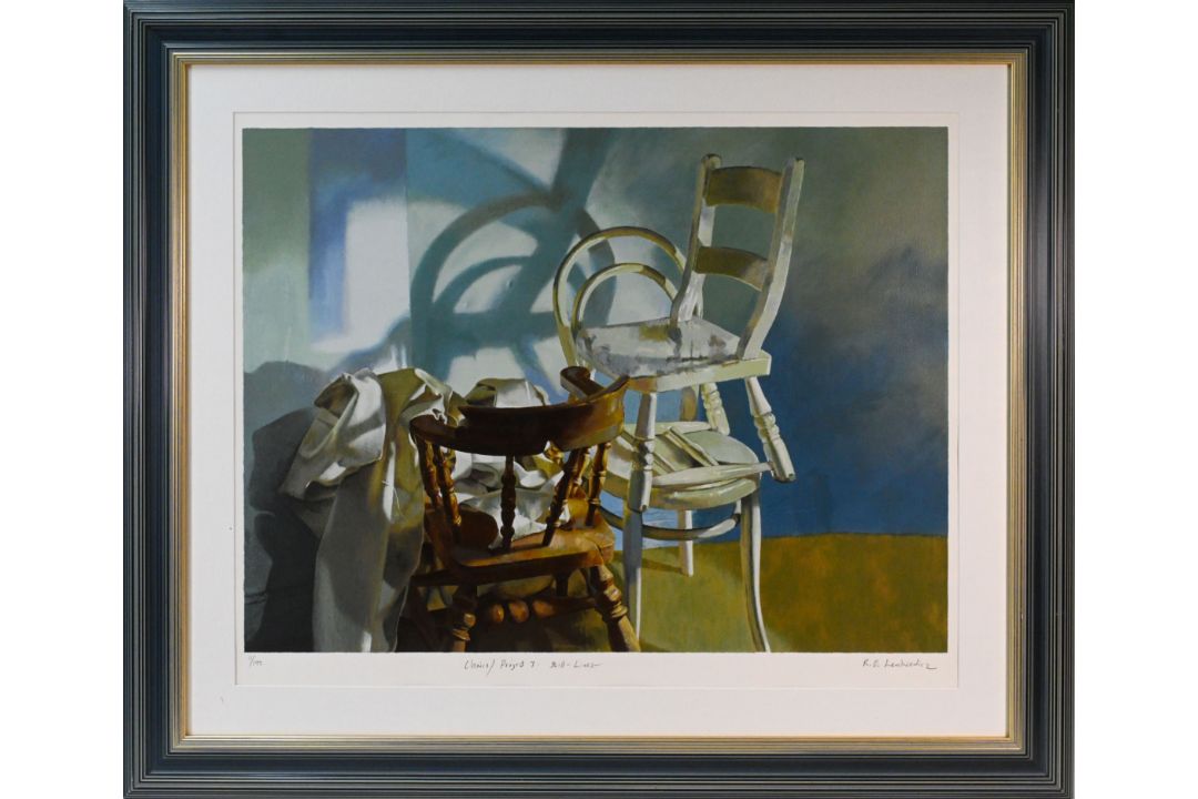 Robert Lenkiewicz (1941-2002) signed print, Chairs, Project 7, Still Lives, No 11/195, framed &