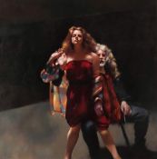Robert Lenkiewicz (1941-2002) 'Painter With Janine' print on canvas, with certificate of