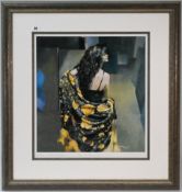 Robert Lenkiewicz (1941-2002) 'Karen Bronze Shawl' signed and also signed by Karen Ciambriello