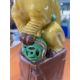 A sancai ‘tile works’ model of a Buddhist Lion, Qing dynasty, 19th century Modelled crouching on a - Image 6 of 8