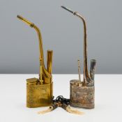 A Chinese Export silver opium pipe, the rounded rectangular base incised with insects, fish and