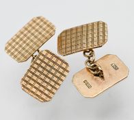 A pair of 9ct gold cufflinks, approx. 4.36g.