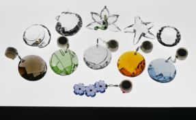 Swarovski Crystal Glass, Collection of eleven items to include, Starfish, Scallop Shell, Green