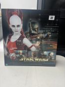 A Hasbro limited edition Deluxe Illustrated History and exclusive Aurra Sing large collector figure,