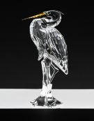 Swarovski Crystal Glass, 'Silver Heron', boxed.