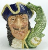 Royal Doulton Large Character Jug Capt Hook D6597