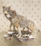 Country Artists Large Wolf Figure Group Eternal Love, height 27cm