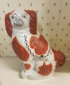 Large 20th Early 20th Century Staffordshire Dog figure, height 37cm