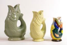 Wade graduated Gluggle jugs, tallest height 26.5cm These items were removed from the archives of the