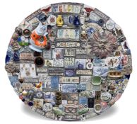 An important Philip Hardaker Wade mosaic feature, decorated with interesting factory history related