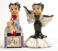Wade Official Collectors Centre Betty Boop figures - Jukebox Betty & Showtime, tallest 14cm. These
