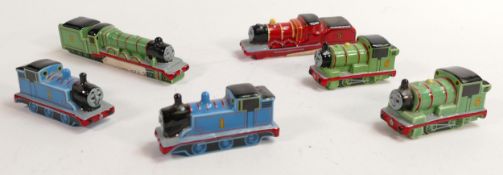 Five Wade Thomas the Tank Engine collectables - James with handwritten approval sticker dated 10/7/
