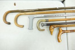 A collection of Vintage Wooden Walking Sticks(7)