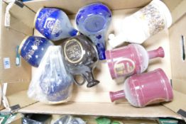 A collection of Wade Ceramic Whiskey & Spirit Bottles /decanters to include Glenfiddich , Old