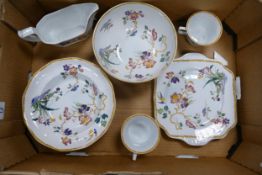 A collection of Wedgwood Devon Rose Patterned items to include rimmed bowls, fruit bowl, sandwich