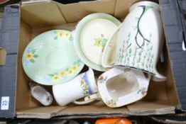 A mixed collection of items to include Swinerton's floral decorated tea pot, similar large water