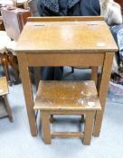 Vintage Child School Type Desk & Stool