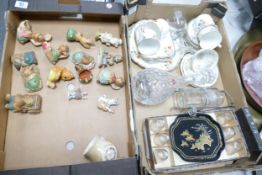 A mixed collection of items to include Pendelfin figures, Floral Tea ware, Royal Albert Crystal