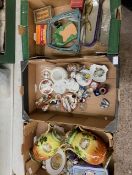 Mixed Collection of items to include The Art of Chokin 24kt edged Japan dish, pair of Victorian Swan
