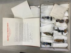 Franklin Mint set of 50 Fighting Men of the British Empire painted pewter figures, with COA.