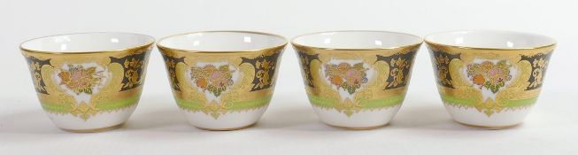 De Lamerie Fine Bone China heavily gilded Tea Bowls, specially made high end quality item, Made in