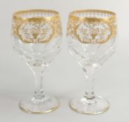 De Lamerie Fine Bone China heavily gilded Goblets , specially made high end quality item, Made in