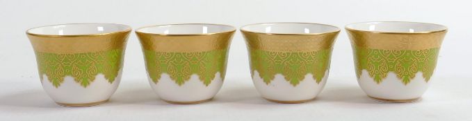 De Lamerie Fine Bone China heavily gilded Tea Bowls, specially made high end quality item, Made in