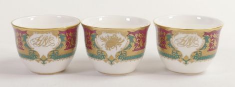 De Lamerie Fine Bone China heavily gilded Tea Bowls, specially made high end quality item, Made in