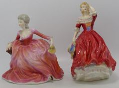 Coalport Ladies of Fashion Figure Polly & Paragon figure Spring(2)