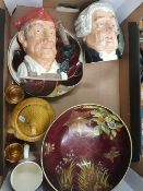 Mixed Collection of ceramic items to include Large Character Jugs 'Blacksmith D6571' and 'The Lawyer