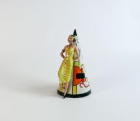 Lorna Bailey large Art Deco lady sugar sifter, limited edition, Old Ellgreave backstamp, height 22cm