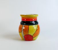 Lorna Bailey Sunburst vase, Ellgreave backstamp, height 18cm