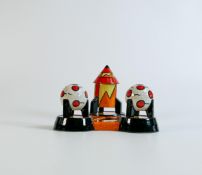 Lorna Bailey Space Station condiment set and stand. Ellgreave backstamp (4)