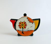 Lorna Bailey large Beach pattern tea pot, Old Ellgreave backstamp, height 20cm