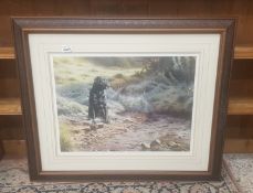 A group of 3 signed framed limited Edition Dog related prints by Steven Townsend. All 86cm x 72cm