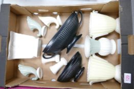 A collection of Spode Fortuna & similar vases & bud vases