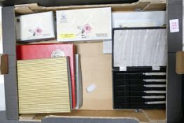 A collection of cased mid century cutlery