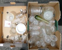A collection of Lead Crystal & Glass ware etc (2 trays)