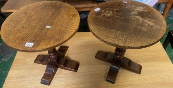 A Pair of Titchmarsh and Goodwin round Occaisonal Tables 45cm H, 46cm Diameter
