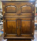 Cumpers of Salisbury Oak Wine Cabinet with Slide 110cm H x 87.5cm W x 37.5cm D