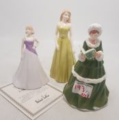 Royal Doulton Figures 9th day of christmas HN5410, Capricorn HN5341 & Free Spirit HN4609